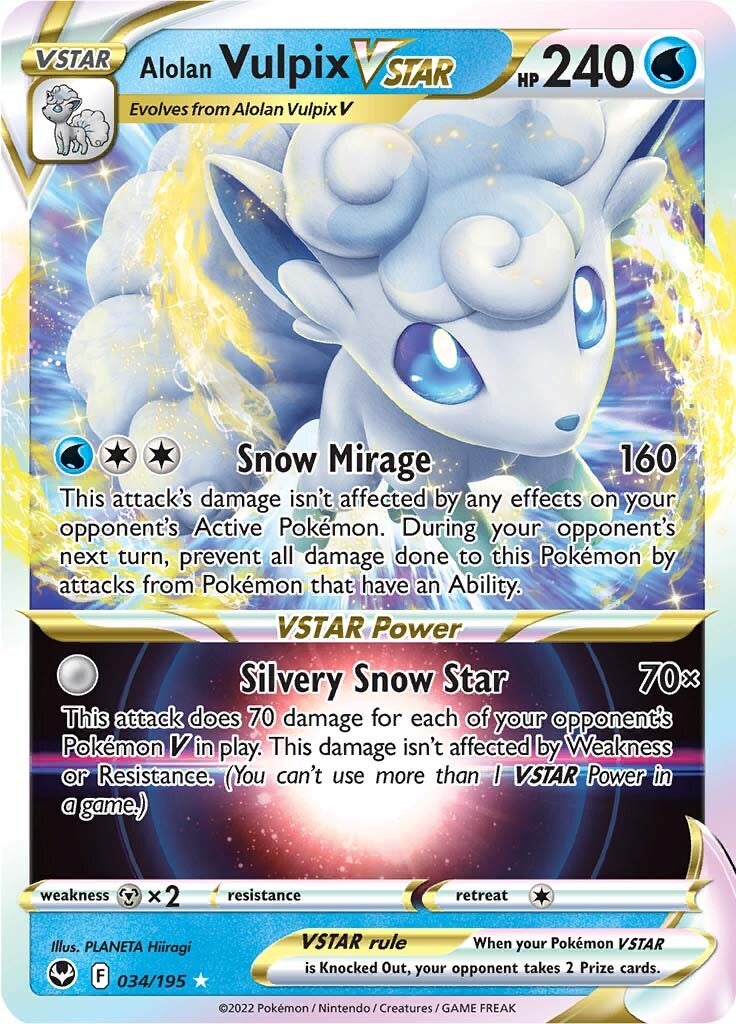 Alolan Vulpix VSTAR (034/195) [Sword & Shield: Silver Tempest] | Good Games Modbury