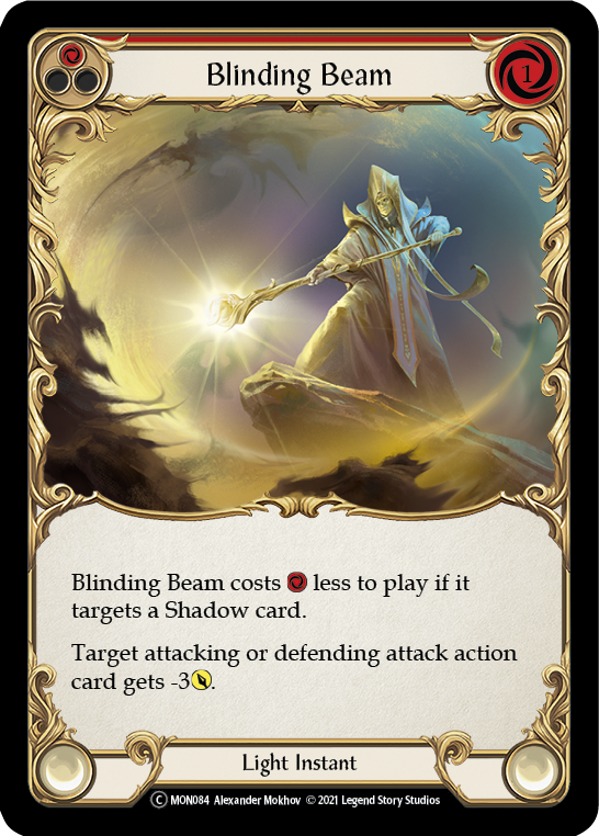 Blinding Beam (Red) [U-MON084-RF] (Monarch Unlimited)  Unlimited Rainbow Foil | Good Games Modbury