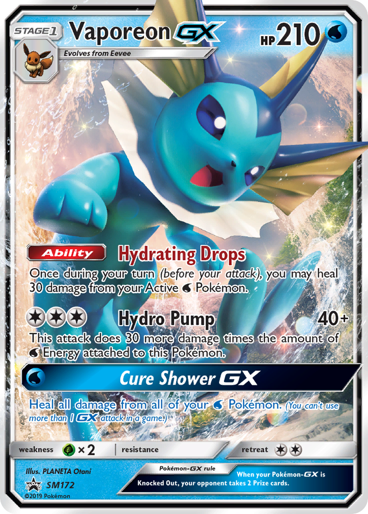 Vaporeon GX (SM172) [Sun & Moon: Black Star Promos] | Good Games Modbury