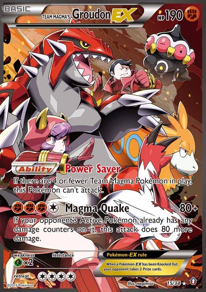 Team Magma's Groudon ex (15/34) [XY: Double Crisis] | Good Games Modbury