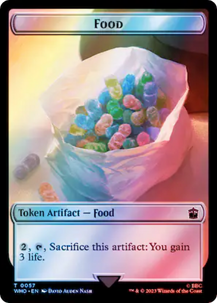 Alien Angel // Food (0057) Double-Sided Token (Surge Foil) [Doctor Who Tokens] | Good Games Modbury