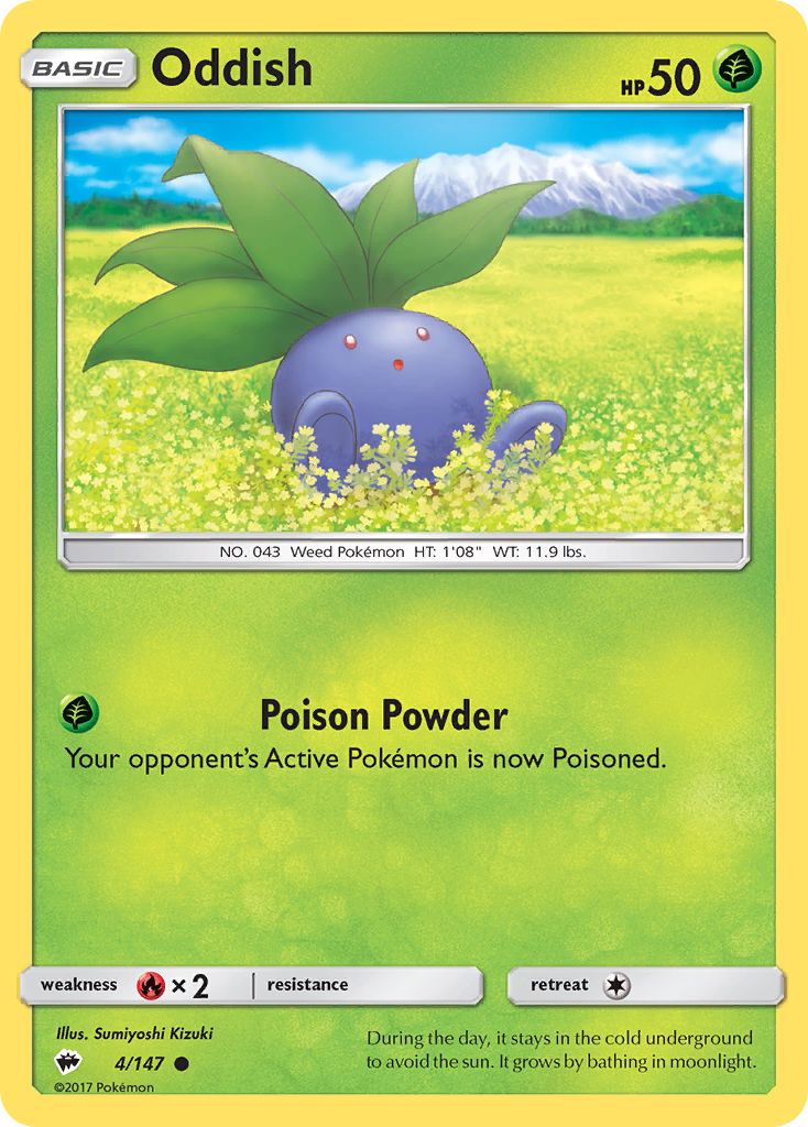 Oddish (4/147) [Sun & Moon: Burning Shadows] | Good Games Modbury