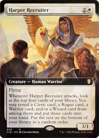 Harper Recruiter (Extended Art) [Commander Legends: Battle for Baldur's Gate] | Good Games Modbury