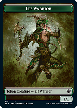 Elf Warrior // Cat Beast Double-Sided Token [Starter Commander Decks] | Good Games Modbury