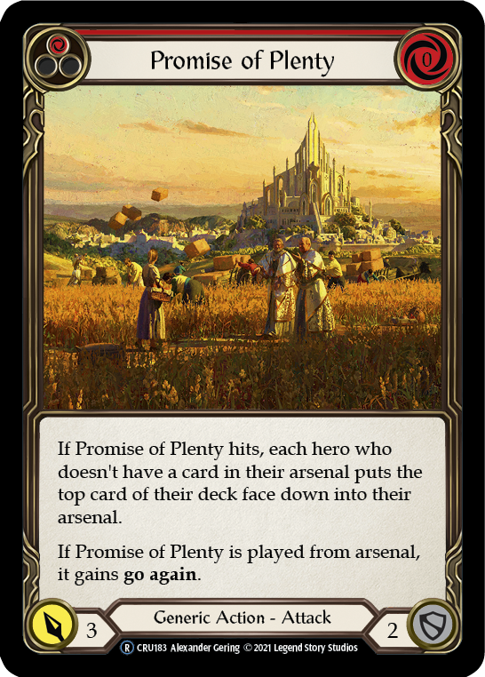 Promise of Plenty (Red) [U-CRU183] (Crucible of War Unlimited)  Unlimited Rainbow Foil | Good Games Modbury