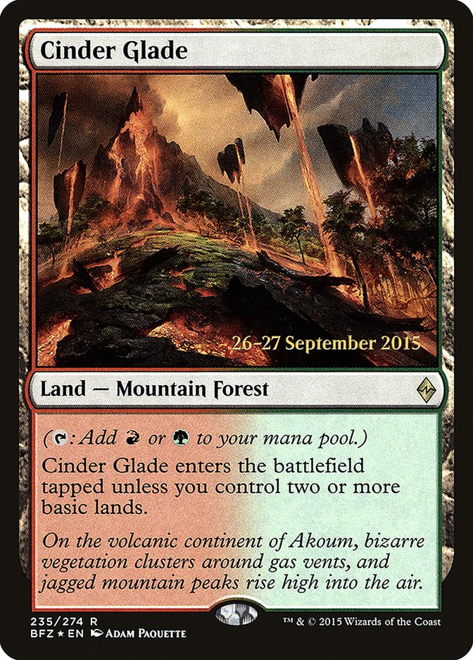 Cinder Glade [Battle for Zendikar Prerelease Promos] | Good Games Modbury