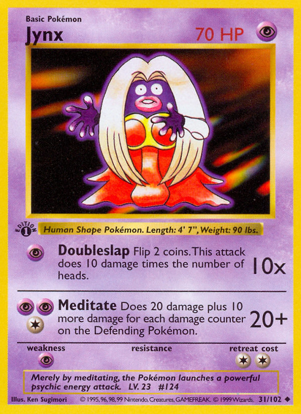 Jynx (31/102) (Shadowless) [Base Set 1st Edition] | Good Games Modbury