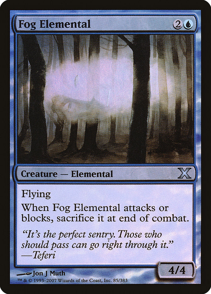 Fog Elemental (Premium Foil) [Tenth Edition] | Good Games Modbury