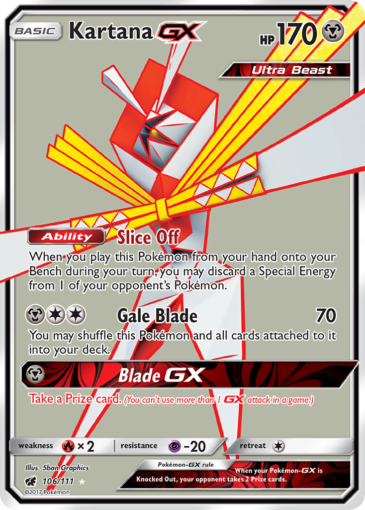 Kartana GX (106/111) [Sun & Moon: Crimson Invasion] | Good Games Modbury