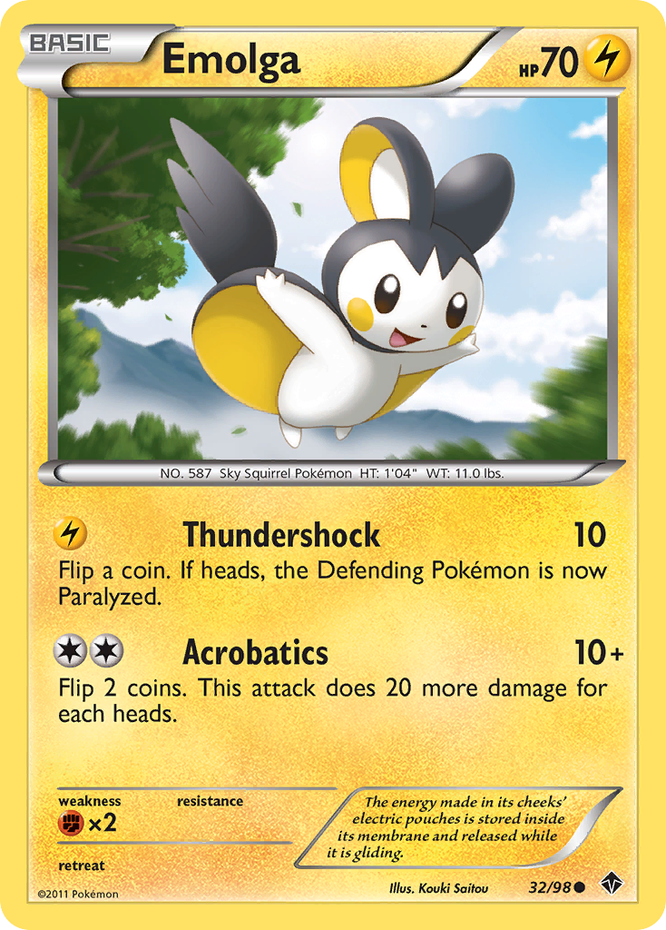 Emolga (32/98) [Black & White: Emerging Powers] | Good Games Modbury