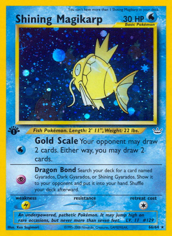 Shining Magikarp (66/64) [Neo Revelation 1st Edition] | Good Games Modbury