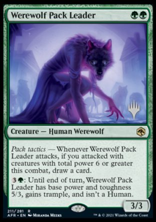 Werewolf Pack Leader (Promo Pack) [Dungeons & Dragons: Adventures in the Forgotten Realms Promos] | Good Games Modbury