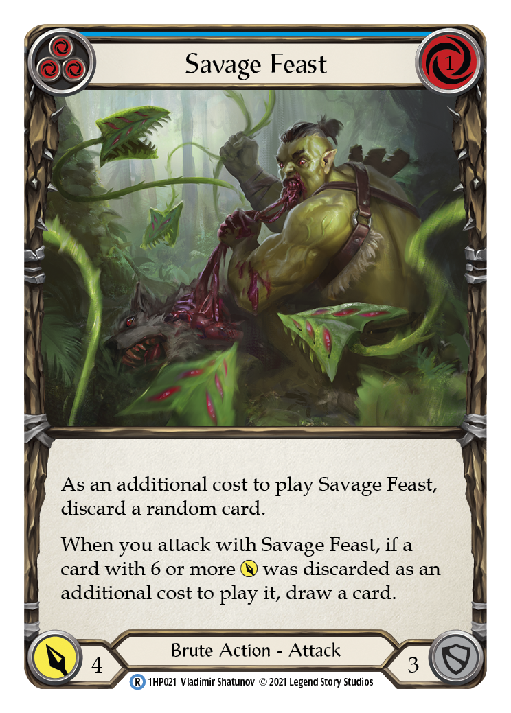 Savage Feast (Blue) [1HP021] (History Pack 1) | Good Games Modbury
