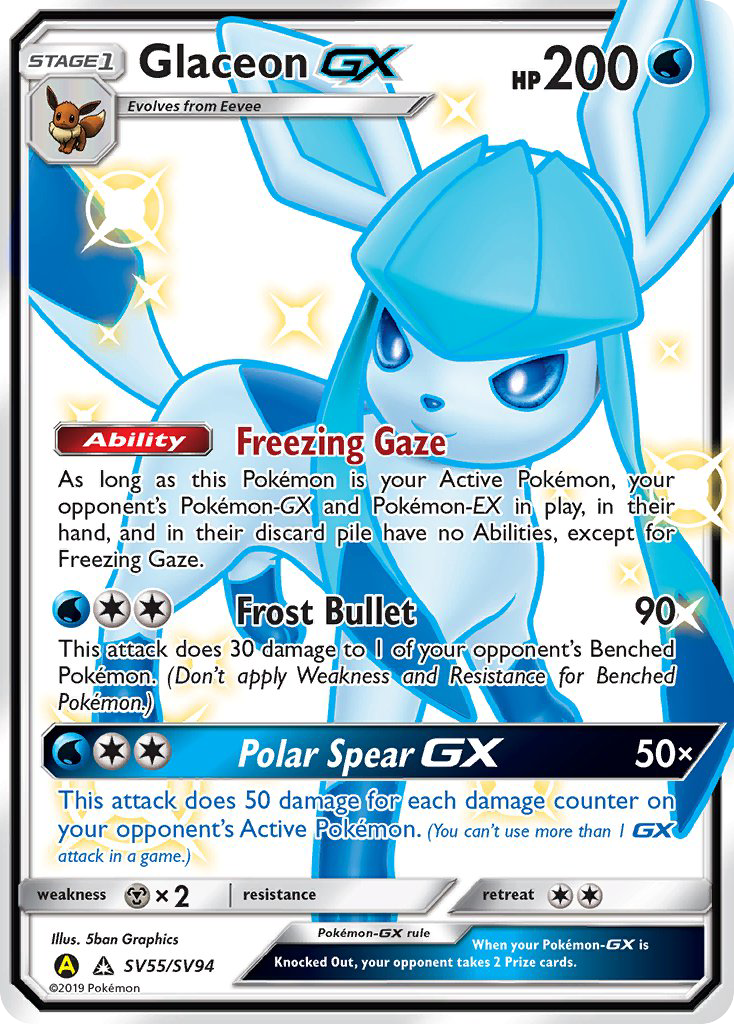 Glaceon GX (SV55/SV94) [Sun & Moon: Hidden Fates - Shiny Vault] | Good Games Modbury