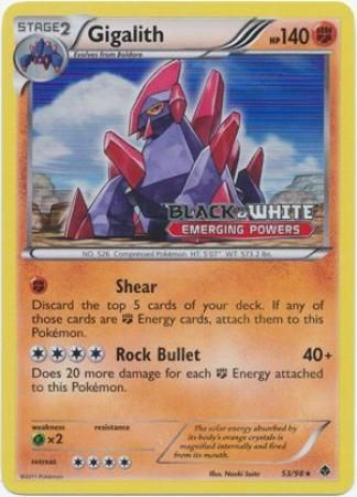 Gigalith (53/98) (Prerelease Promo) [Black & White: Black Star Promos] | Good Games Modbury