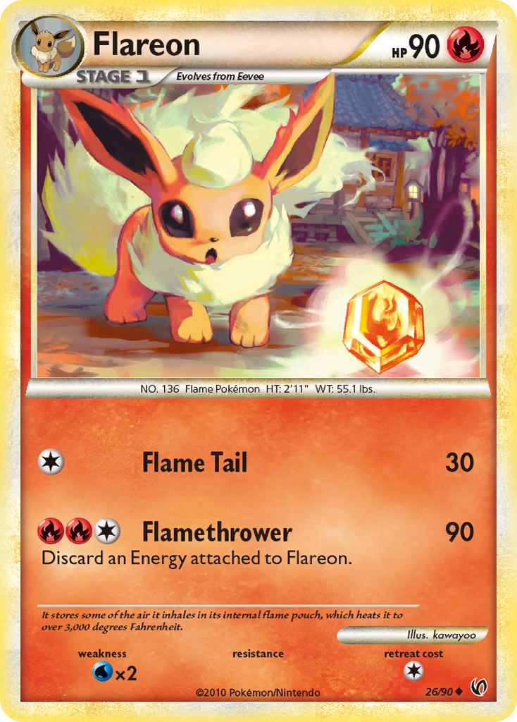 Flareon (26/90) [HeartGold & SoulSilver: Undaunted] | Good Games Modbury