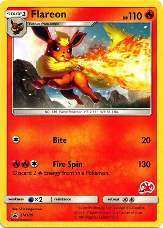 Flareon (SM186) (Charizard Stamp #44) [Battle Academy 2020] | Good Games Modbury