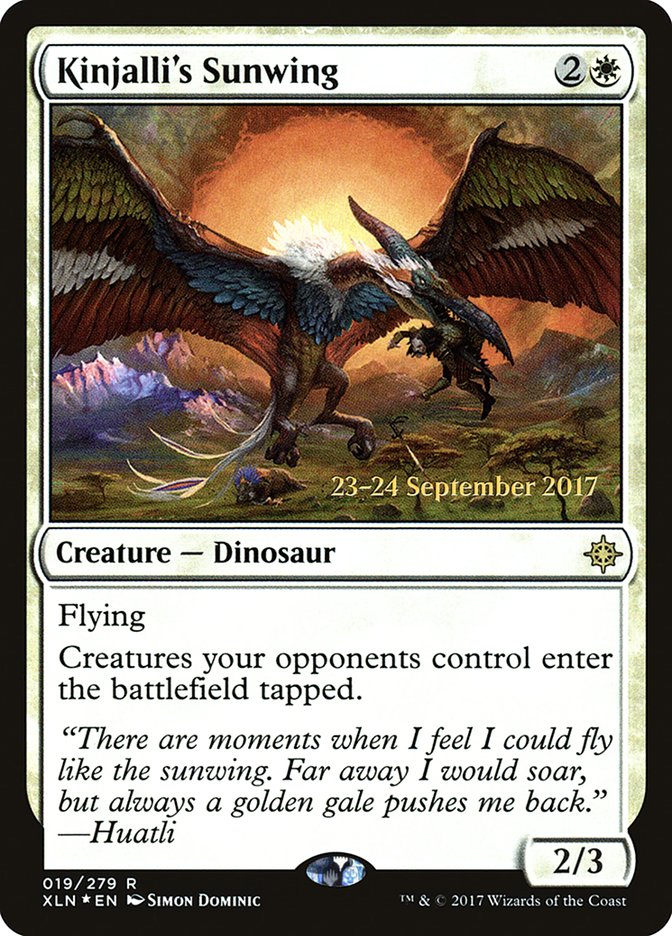 Kinjalli's Sunwing [Ixalan Prerelease Promos] | Good Games Modbury