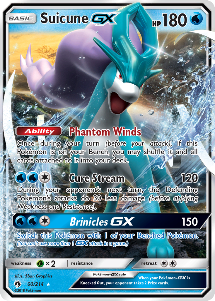 Suicune GX (60/214) [Sun & Moon: Lost Thunder] | Good Games Modbury