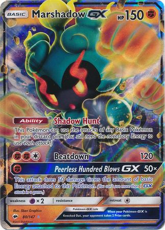 Marshadow GX (80/147) (Jumbo Card) [Sun & Moon: Burning Shadows] | Good Games Modbury