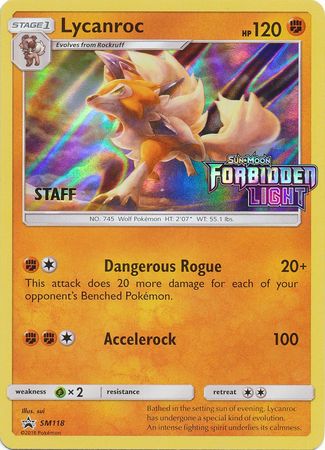 Lycanroc (SM118) (Staff Prerelease Promo) [Sun & Moon: Black Star Promos] | Good Games Modbury