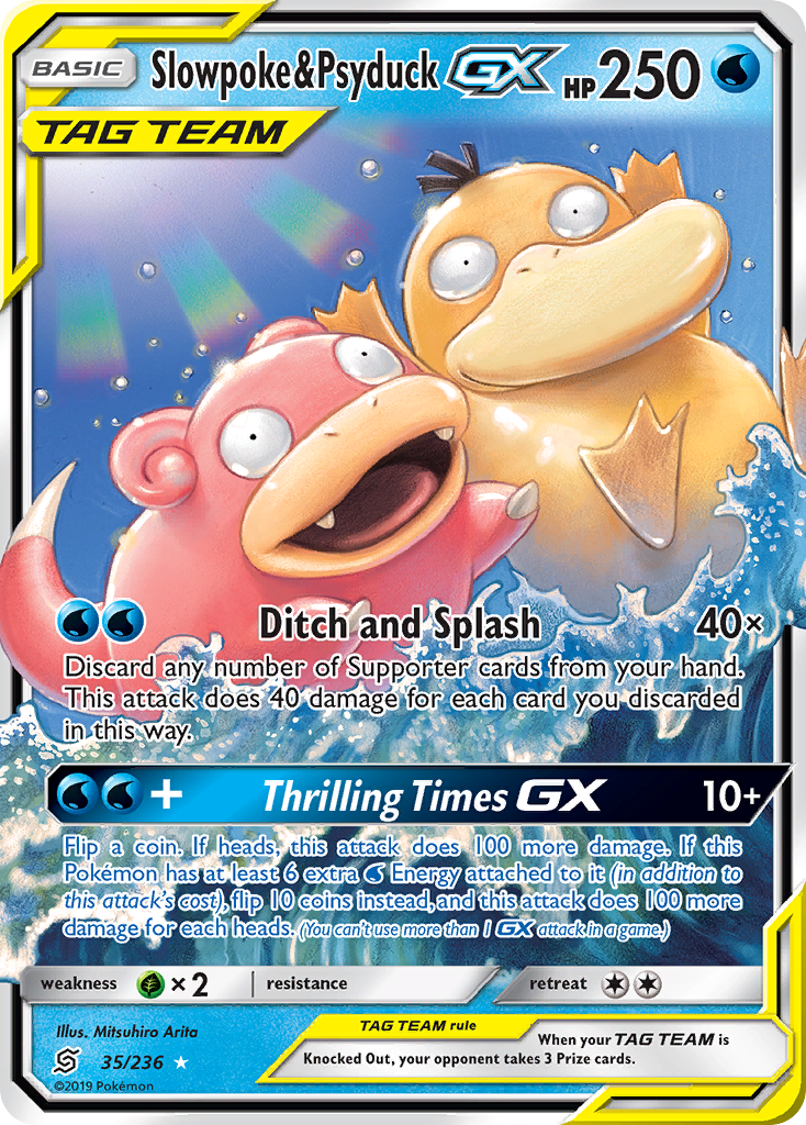 Slowpoke & Psyduck GX (35/236) [Sun & Moon: Unified Minds] | Good Games Modbury