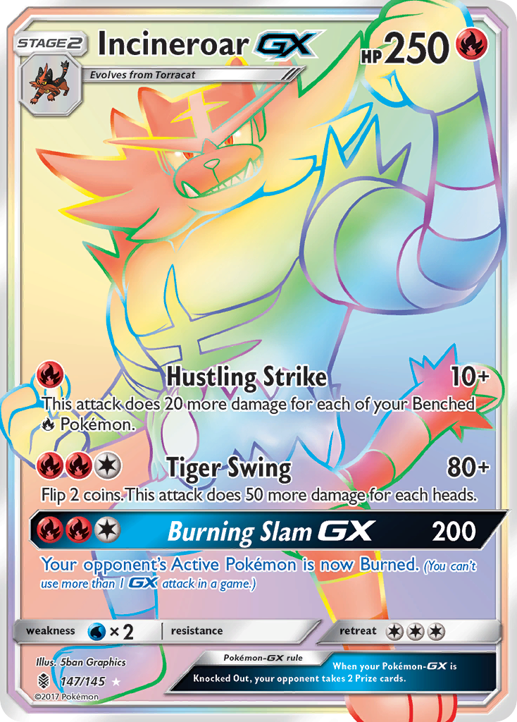 Incineroar GX (147/145) [Sun & Moon: Guardians Rising] | Good Games Modbury