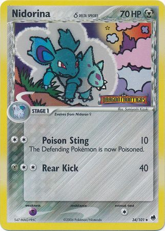 Nidorina (34/101) (Delta Species) (Stamped) [EX: Dragon Frontiers] | Good Games Modbury