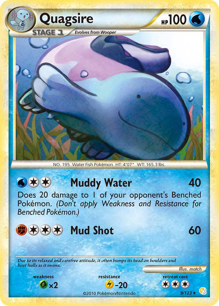 Quagsire (9/123) [HeartGold & SoulSilver: Base Set] | Good Games Modbury