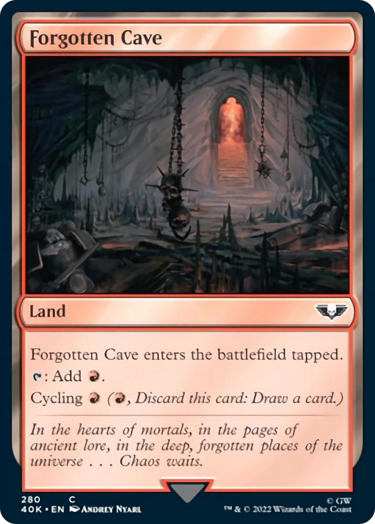 Forgotten Cave (Surge Foil) [Universes Beyond: Warhammer 40,000] | Good Games Modbury