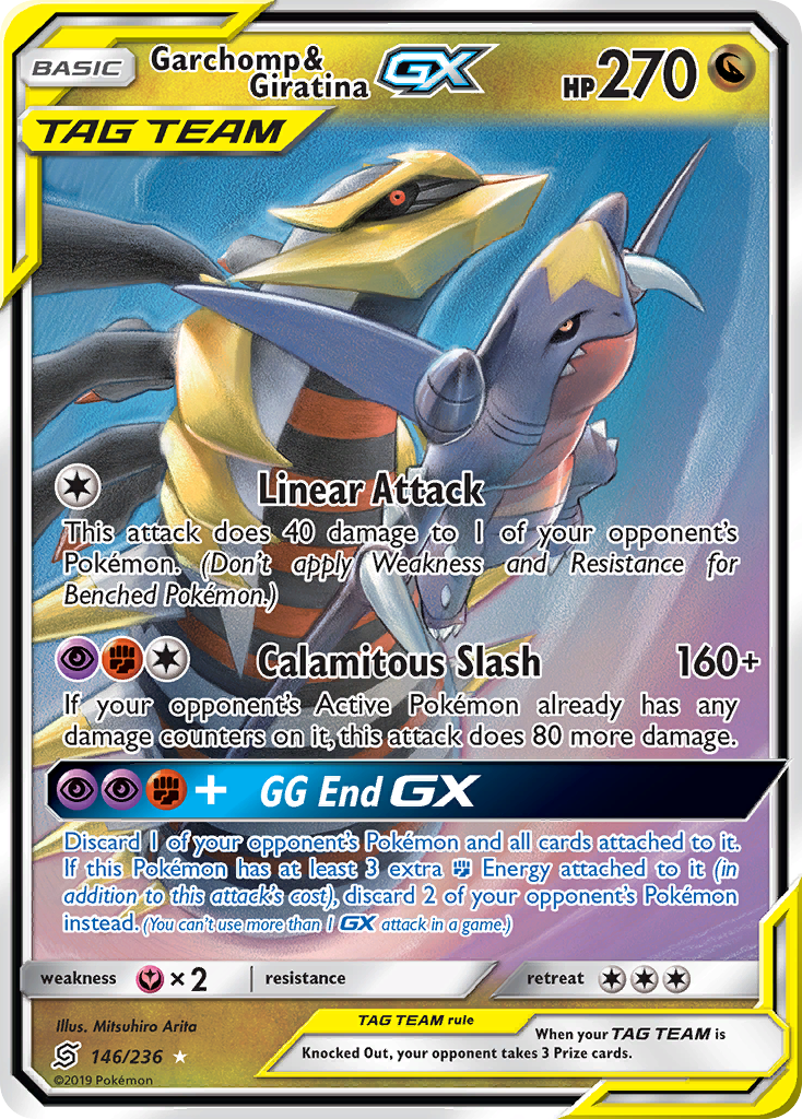 Garchomp & Giratina GX (146/236) [Sun & Moon: Unified Minds] | Good Games Modbury