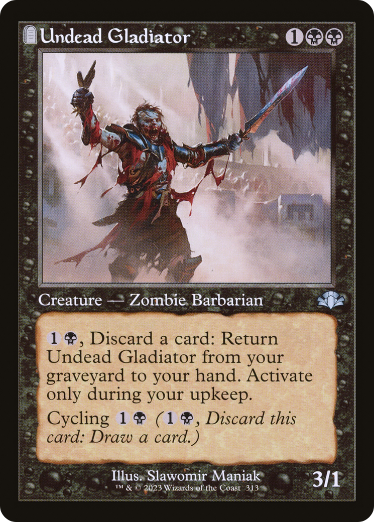 Undead Gladiator (Retro) [Dominaria Remastered] | Good Games Modbury