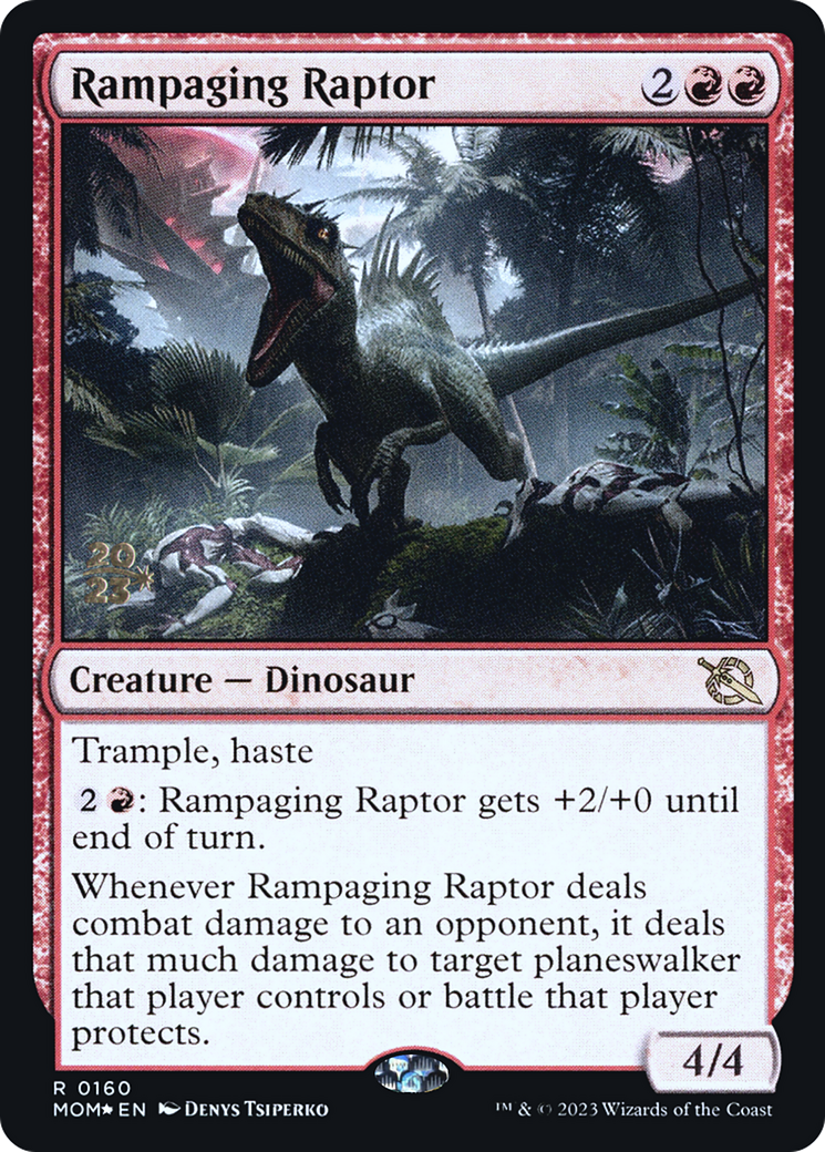 Rampaging Raptor [March of the Machine Prerelease Promos] | Good Games Modbury