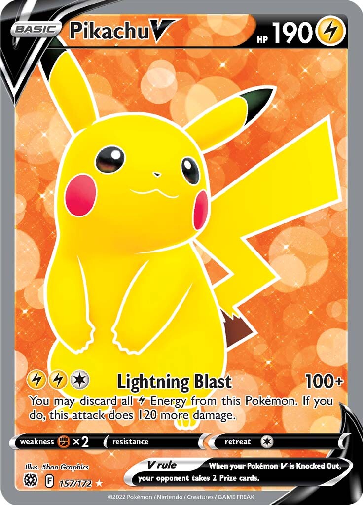 Pikachu V (157/172) [Sword & Shield: Brilliant Stars] | Good Games Modbury