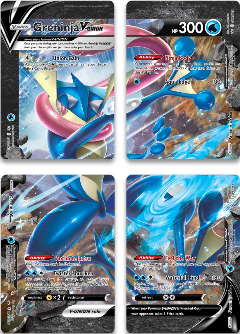 Greninja V-Union (Set of 4) [Sword & Shield: Black Star Promos] | Good Games Modbury