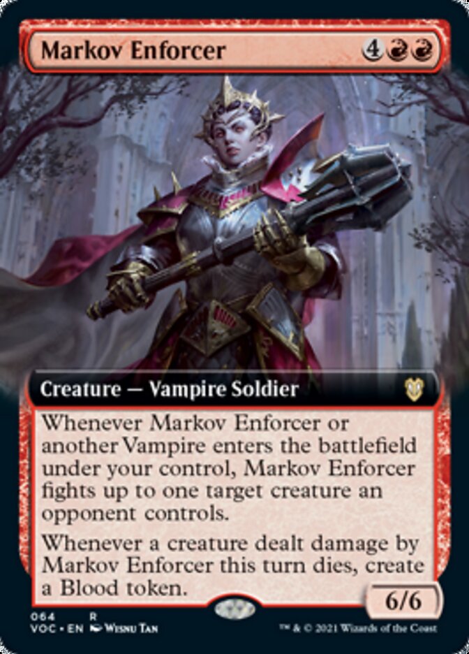 Markov Enforcer (Extended Art) [Innistrad: Crimson Vow Commander] | Good Games Modbury