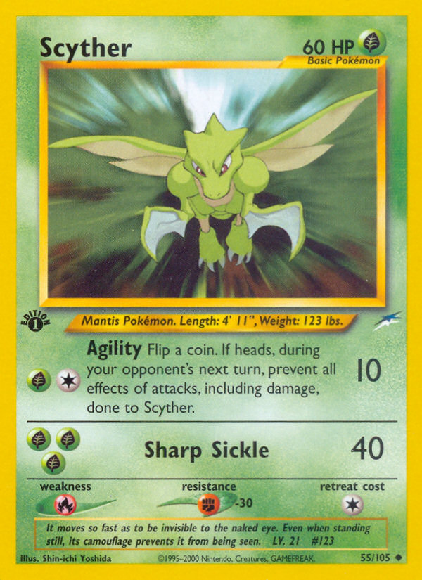 Scyther (55/105) [Neo Destiny 1st Edition] | Good Games Modbury