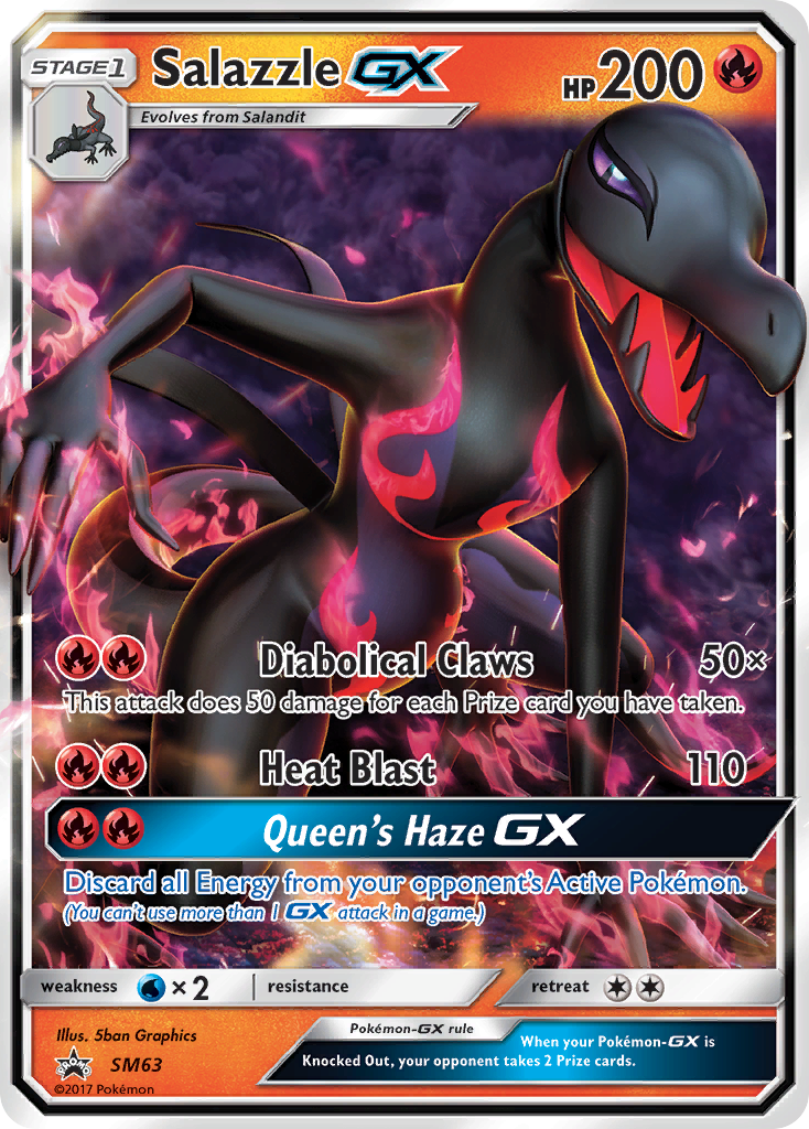 Salazzle GX (SM63) [Sun & Moon: Black Star Promos] | Good Games Modbury