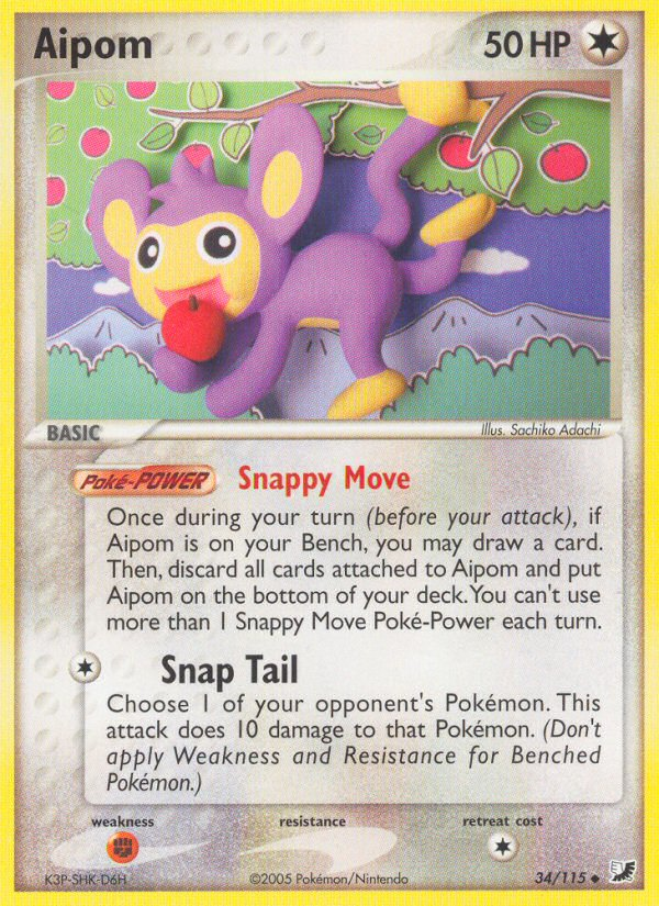 Aipom (34/115) [EX: Unseen Forces] | Good Games Modbury