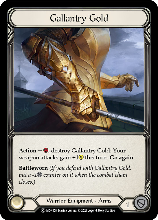 Gallantry Gold [U-MON108-RF] (Monarch Unlimited)  Unlimited Rainbow Foil | Good Games Modbury