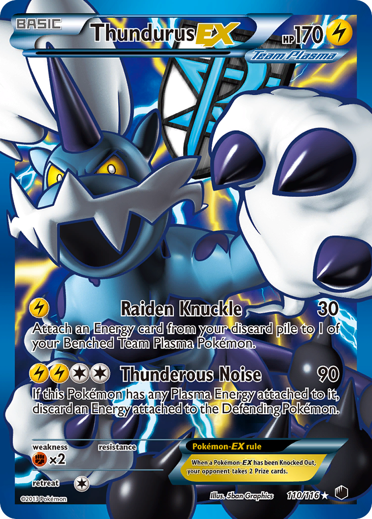 Thundurus EX (110/116) [Black & White: Plasma Freeze] | Good Games Modbury