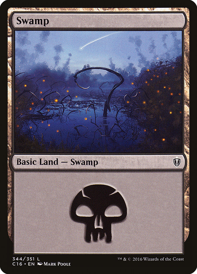 Swamp (344) [Commander 2016] | Good Games Modbury