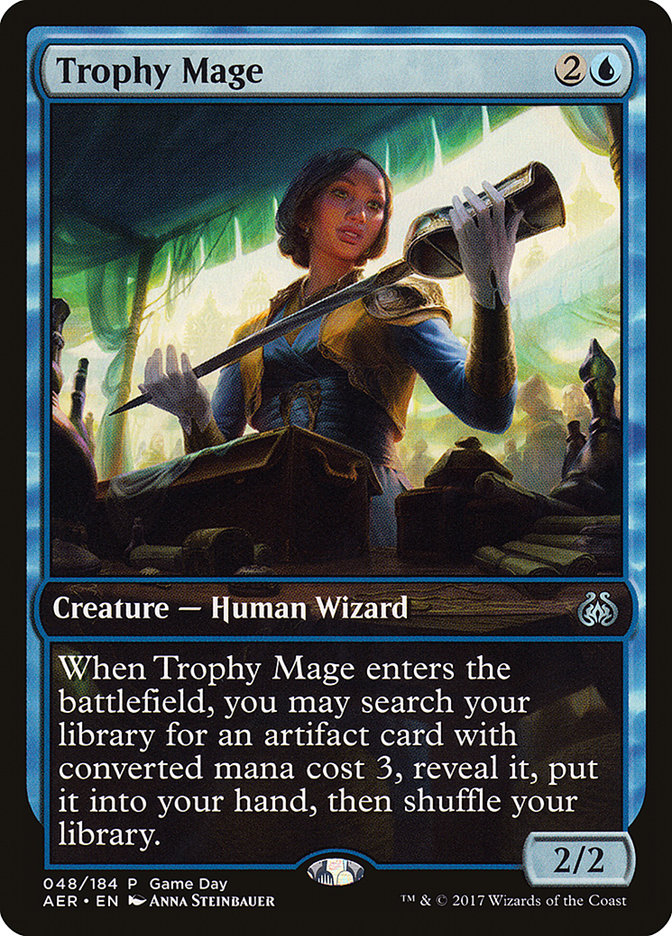 Trophy Mage (Game Day) [Aether Revolt Promos] | Good Games Modbury