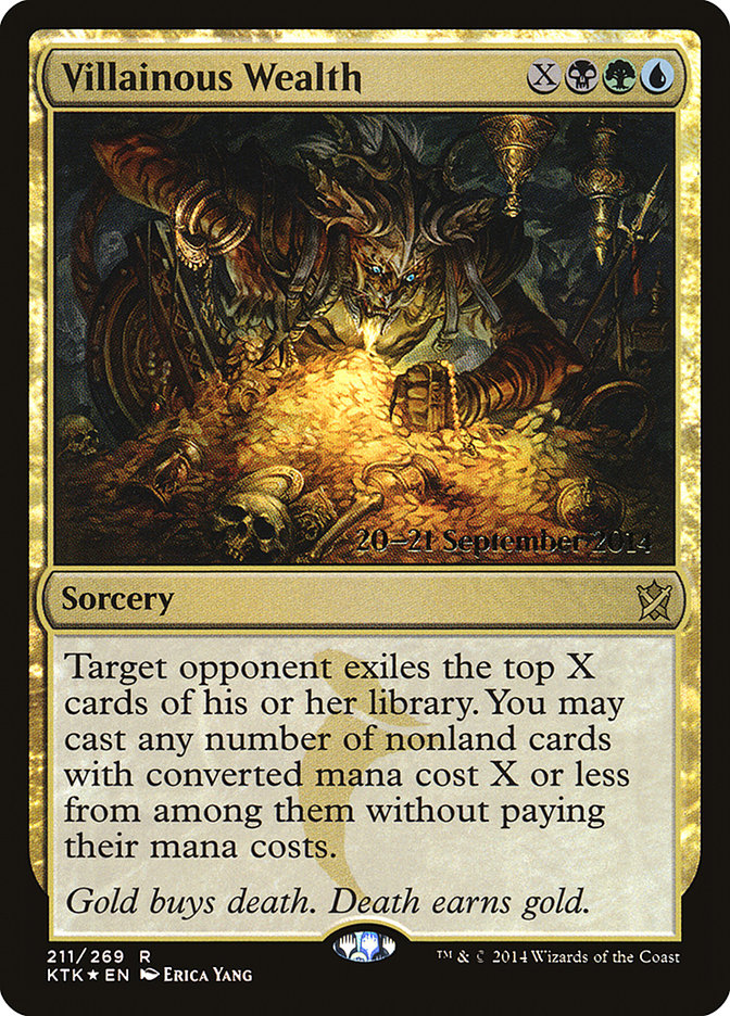 Villainous Wealth [Khans of Tarkir Prerelease Promos] | Good Games Modbury