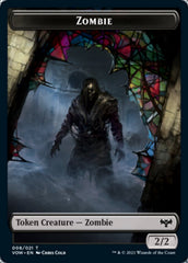 Zombie (008) // Zombie (005) Double-Sided Token [Innistrad: Crimson Vow Tokens] | Good Games Modbury