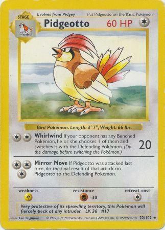 Pidgeotto (22/102) [Base Set Shadowless Unlimited] | Good Games Modbury