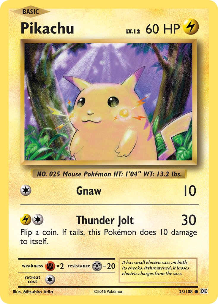 Pikachu (35/108) (Theme Deck Exclusive) (Cracked Ice Holo) [XY: Evolutions] | Good Games Modbury