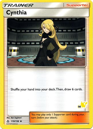 Cynthia (119/156) (Pikachu Stamp #50) [Battle Academy 2020] | Good Games Modbury