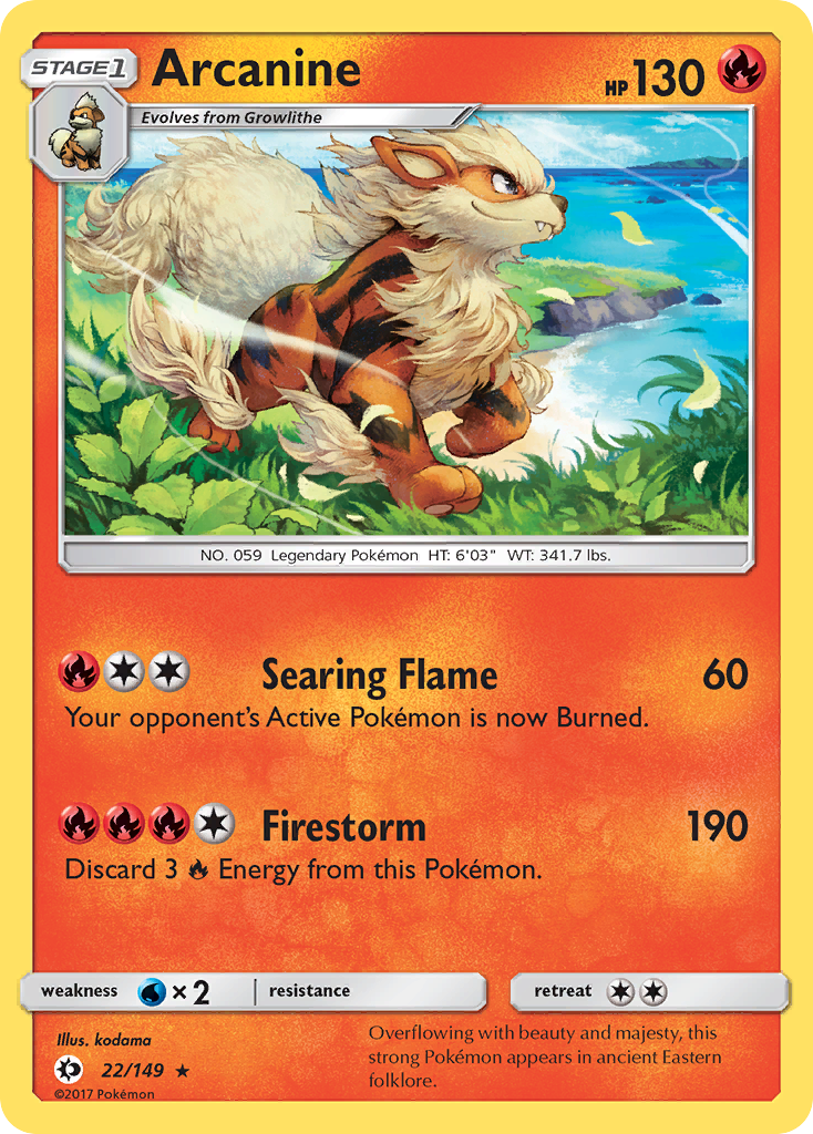 Arcanine (22/149) [Sun & Moon: Base Set] | Good Games Modbury