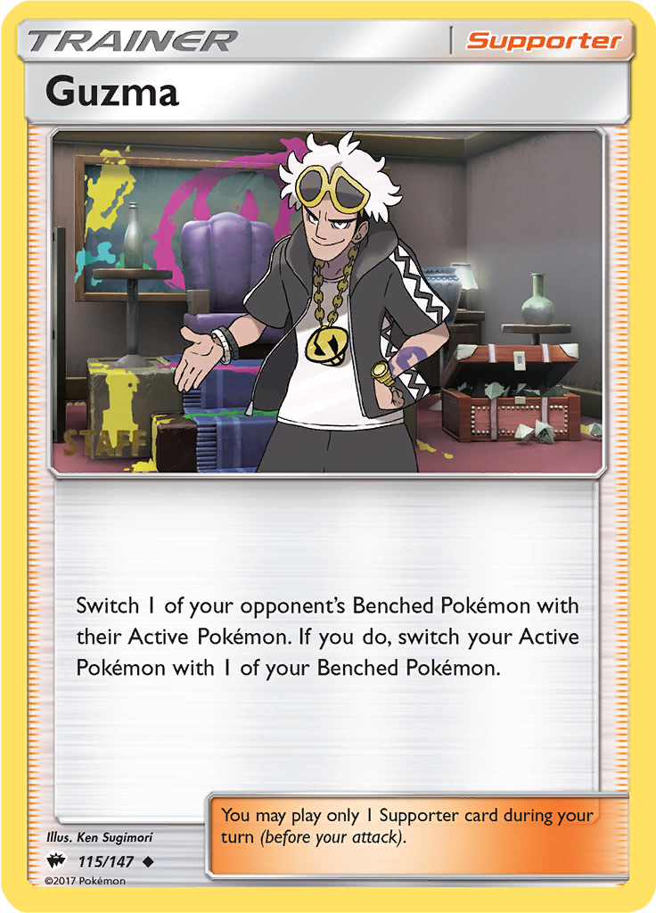 Guzma (115/147) (Regional Championships Staff) [Sun & Moon: Burning Shadows] | Good Games Modbury